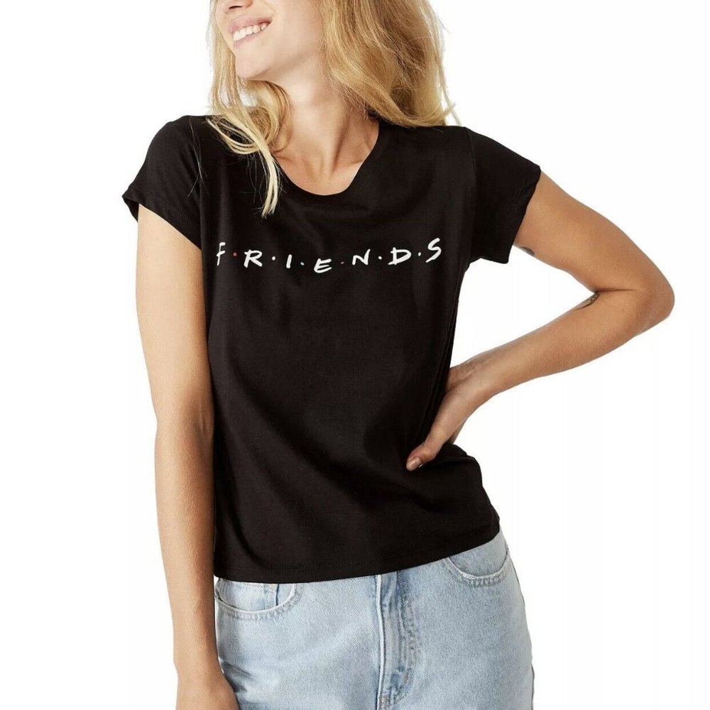 Friends Short Sleeve Graphic T-Shirt TV Show Logo Soft Cotton Size Small, Medium